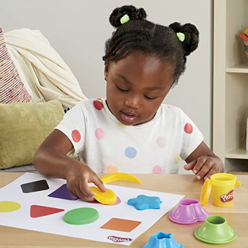 Play-Doh - Formas y colores - Juguete preescolar - 5 manteles, 15 herramientas, 10 colores - A partir de 2 años (Exclusivo de Amazon)