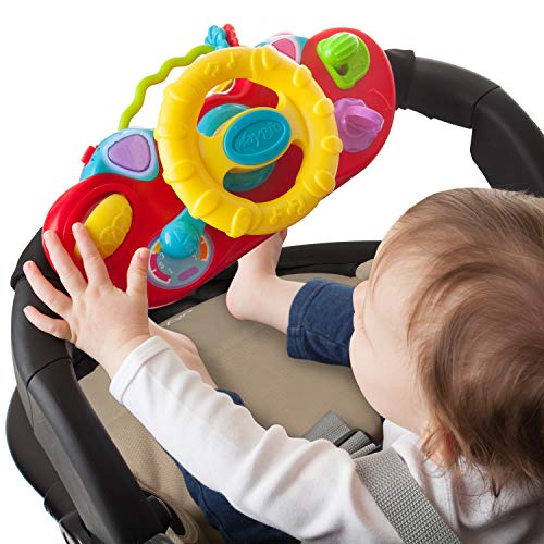 Playgro 40191 Poliéster, Suave y cómodo coche de peluche para jugar a conducir, con controlador interactivo, Multicolor, 2.4 x 5.7 x 49.5 cm