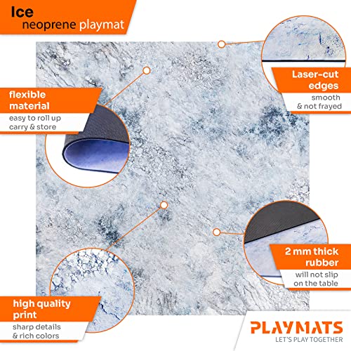 PLAYMATS- Frostgrave Battlemat, playmat, Rubber Mat, Color Ice, 36" x 36" x 91,5 cm (A001-R-fg)