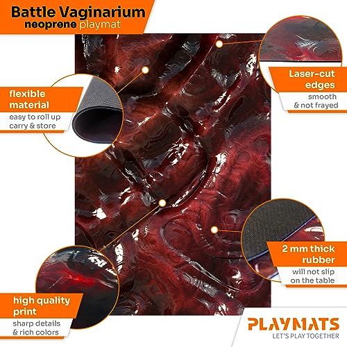 PLAYMATS- Warhammer 40K Battlemat, playmat, Rubber Mat, Color Batlle vaginarium, 44" x 30" / 112 cm x76 cm (GWS069-R-wh40k)