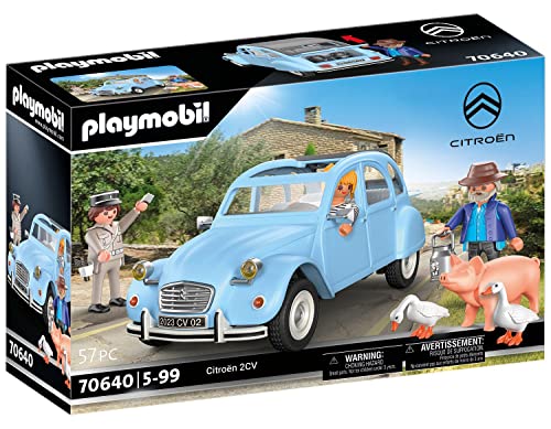 PLAYMOBIL Classic Car 70640 Citroën 2 CV, Dos Caballos con Capota extraíble, Pieza de colección para los Aficionados de los Coches, Juguete para coleccionistas y niños a Partir de 5 años