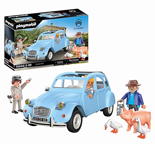 PLAYMOBIL Classic Car 70640 Citroën 2 CV, Dos Caballos con Capota extraíble, Pieza de colección para los Aficionados de los Coches, Juguete para coleccionistas y niños a Partir de 5 años