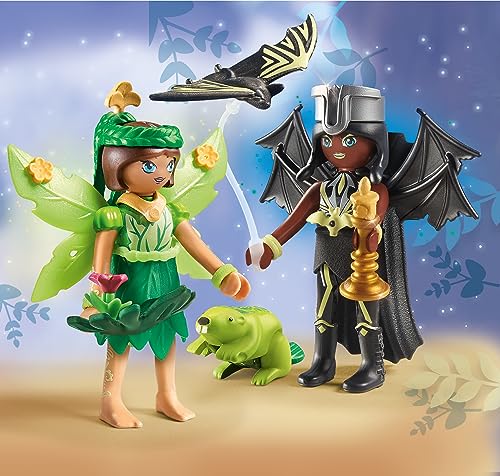 PLAYMOBIL Forest Fairy y Bat Fairy con Animales del Alma