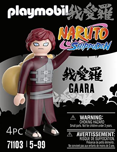 PLAYMOBIL Naruto Shippuden 71103 Gaara, Divertido Juego Creativo para los Fans del Anime con Detalles Impresionantes y Accesorios auténticos, Contiene 4 Piezas, a Partir de 5 años