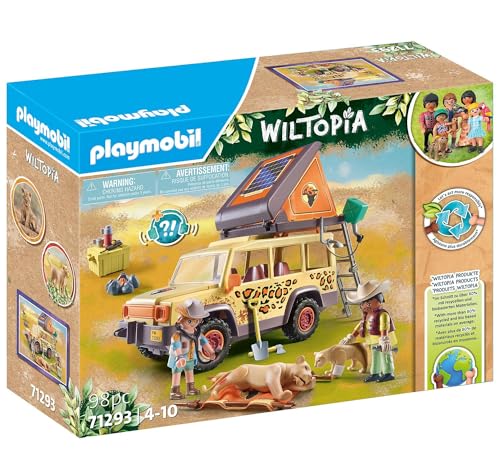 PLAYMOBIL Wiltopia Vehículo Todoterreno con Leones