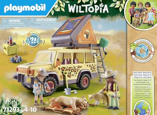 PLAYMOBIL Wiltopia Vehículo Todoterreno con Leones