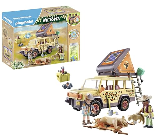 PLAYMOBIL Wiltopia Vehículo Todoterreno con Leones