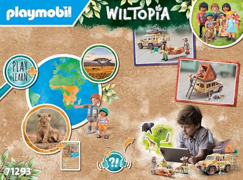 PLAYMOBIL Wiltopia Vehículo Todoterreno con Leones