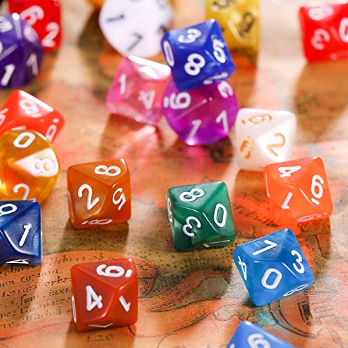 PLAYZOCO Dados 10 Caras de rol y Enseñanza de Matemática, Dados educativos de 10 Caras, Dados didácticos de rol matemático, Dados de Aprendizaje matemático, Dados pedagógicos, Dados D10, 35 Unidades