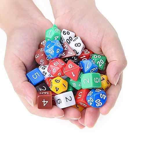 PLAYZOCO Dados 10 Caras de rol y Enseñanza de Matemática, Dados educativos de 10 Caras, Dados didácticos de rol matemático, Dados de Aprendizaje matemático, Dados pedagógicos, Dados D10, 35 Unidades