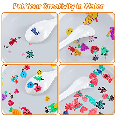 Pluma Mágica de Pintura al Agua Flotante para Niños, Set de 12 Bolígrafos Doodle con Cuchara y Banda de Goma, Juguetes Educativos y Regalos Creativos para Niños y Niñas