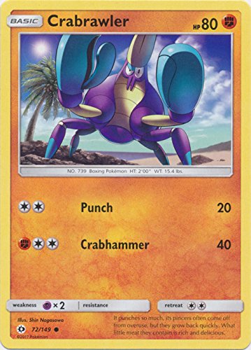 Pokemon - Crabrawler - 72/149 - Common - Pokemon Sun & Moon