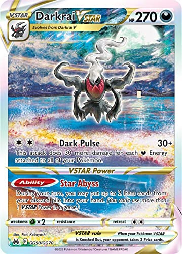 Pokemon - Darkrai VStar GG50/GG70 - Crown Zenith - Galería Galaria - Arte alternativo ultra raro