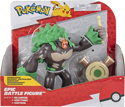 Pokemon Epic Figure - Rillaboom Unisex Figura Acción Multicolor PVC