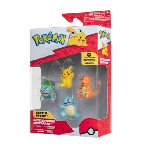 Pokemon Figura de Coincidencia; Pikachu, Bulbasaur, Charmander, Squirtle 5 cm Figura