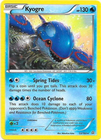 Pokemon - Kyogre (53/160) - Exclusivos de cubierta temática - Holo hielo agrietado