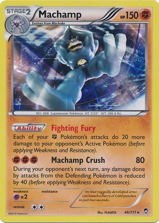 Pokemon - Machamp (46/111) - Puños Furiosos XY - Holo