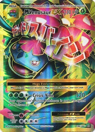 Pokemon Mega Venusaur EX 100/108 XY Evolutions Holo Inglés