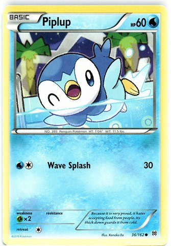 Pokemon - Piplup (36/162) - XY Breakthrough