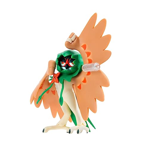 Pokemon PKW3038 Característica Figura de Batalla Decidueye de 4.5 Pulgadas con Lanzador de Flechas, Mediano