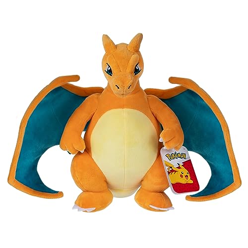 Pokémon PKW3723-30cm Peluche de Glurak Oficial Felpa