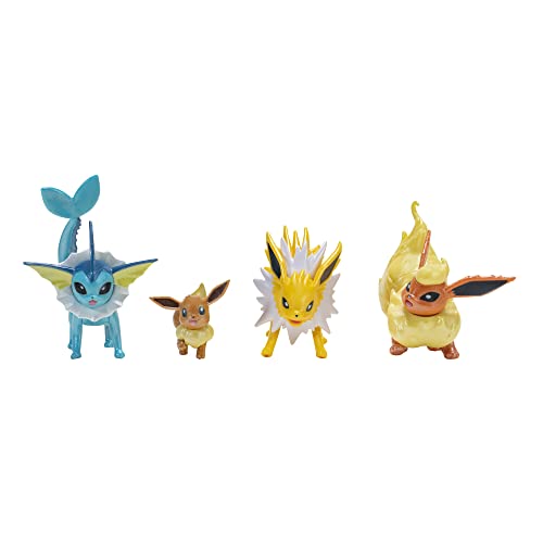 Pokemon Select Evolution Multipack (2" Eevee #1, 3" Jolteon, 3" Vaporeon, 3" Flareon)