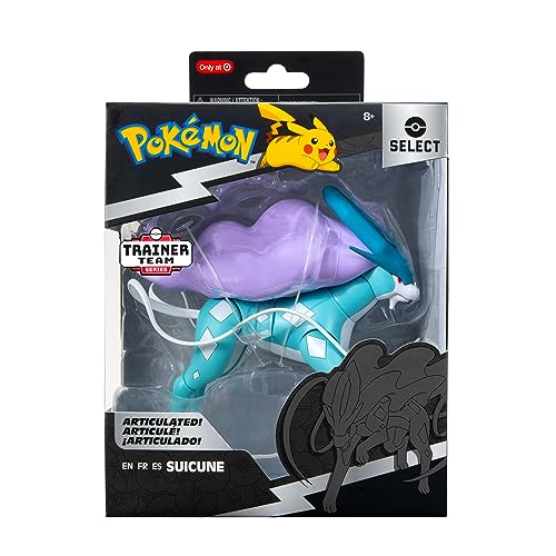 Pokemon Select Super-Articulated Figura Suicune de 6 Pulgadas con más de 15 Puntos de articulación, Color Seleccionar, Medium (Jazwares PKW2750)