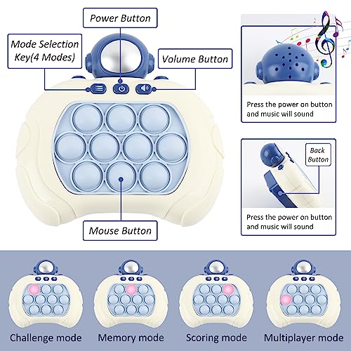 Pop It Game Machine, ZoneYan Pop Fidget Whack Mole, Pop Light Up Games, Electronic Popping Game, Breakthrough Game Console, Fidget Bubble Game, Puzzle Pop Game (Astronauta)