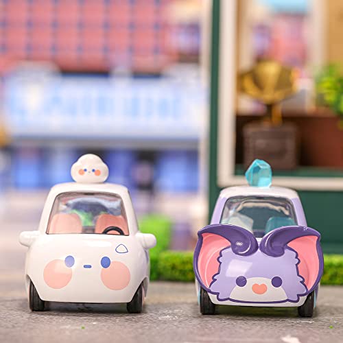 pop mart POPCAR Cute Private Car Series,Caja de figuras de acción exclusiva de 3 piezas, caja a granel, juguete de arte coleccionable, bonita figura creativa, fiesta de cumpleaños, vacaciones