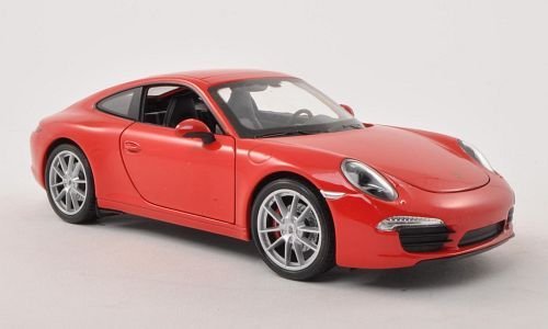 Porsche 911 (991) Carrera S, rojo, 0, Modelo de Auto, modello completo, Welly 1:24