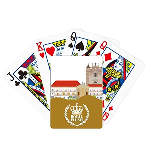 Portugal Coimbra National Landmark Building Royal Flush Poker Juego de cartas