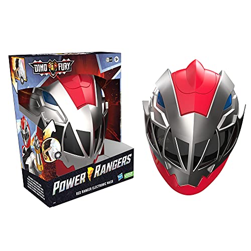 Power Rangers Dino Fury Red Ranger - Máscara electrónica para disfrazarse