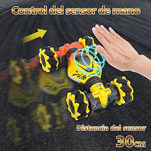 Pristar Coche Teledirigido 4x4 para Niños 1:24 - Coche Radiocontrol de bateria, 2.4Ghz, Mano 360 ° Drift RC Stunt Car - Carro Telecomandado día del Niño