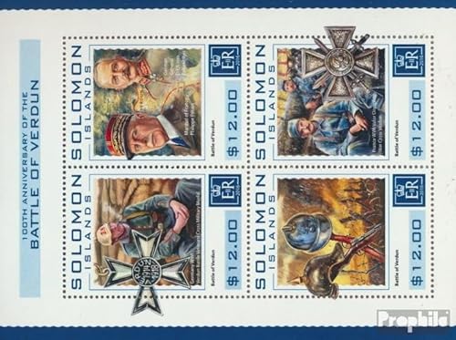 Prophila Collection Salomoninseln 3931-3934 Sheetlet (Completa. edición.) 2016 Batalla por Verdun (Sellos para los coleccionistas) Militar