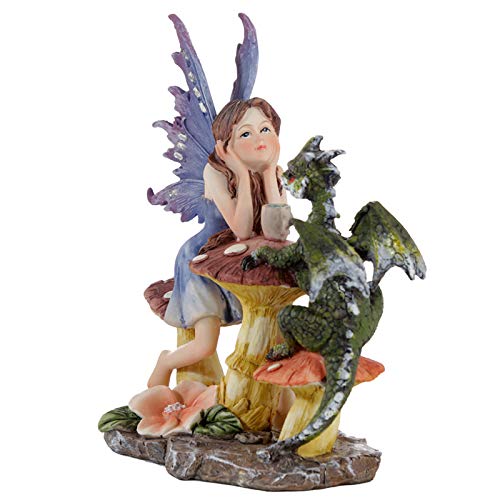 Puckator Figura de Hada del Bosque – dragón Tomé el té