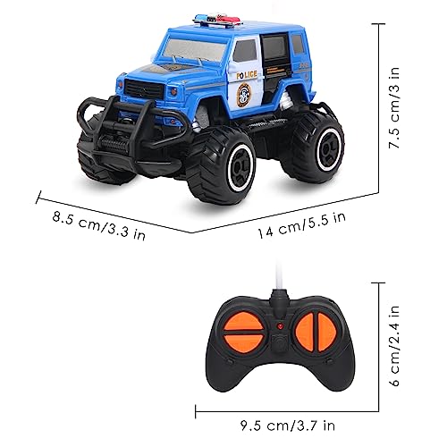 Pup Go Coche Teledirigido Niños 3 4 5 6 7 Años, Rápido RC Coche de Juguete, Coche Radiocontrol Mini Coche de Policía Niña, Radio Control de Coches Juegos Regalos Cumpleaños para Niños Niñas(Azul)