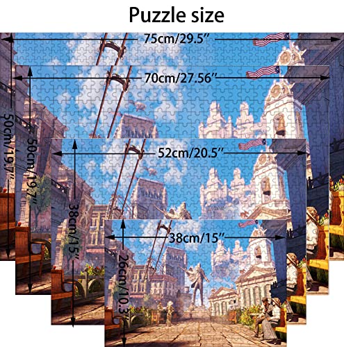 Puzzle Bioshock Infinite, Puzzle 1000 Piezas para Adultos, Rompecabezas de Adolescente Niños Cumpleaños Sorpresa Familia Hogar Decoración Arte Rompecabezas 70X50cm