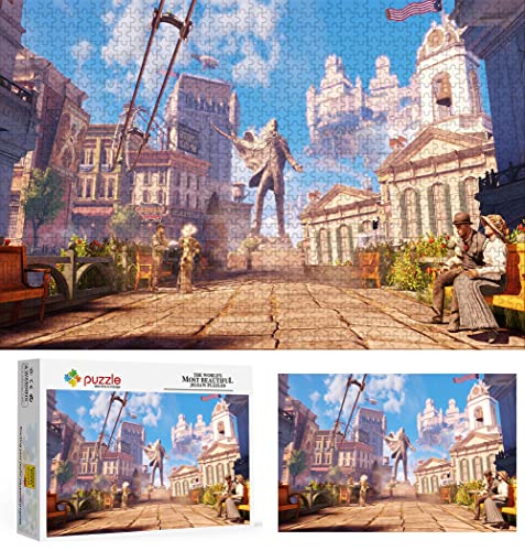 Puzzle Bioshock Infinite, Puzzle 1000 Piezas para Adultos, Rompecabezas de Adolescente Niños Cumpleaños Sorpresa Familia Hogar Decoración Arte Rompecabezas 70X50cm