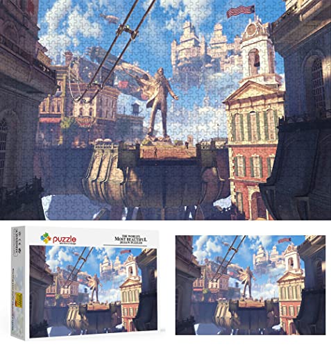 Puzzle Bioshock Infinite, Puzzle 1000 Piezas para Adultos, Rompecabezas para Adultos para Niños Adolescentes Juegos Educativos Juguetes Hogar Viajes Regalos 70X50cm