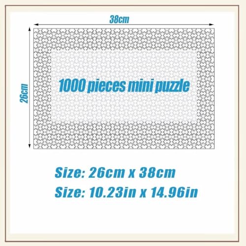 Puzzle para Adultos 1000 Piezas Paisaje Invernal del Pueblo Puzzles para Adultos, Puzzles 1000 Piezas 38 * 26cm