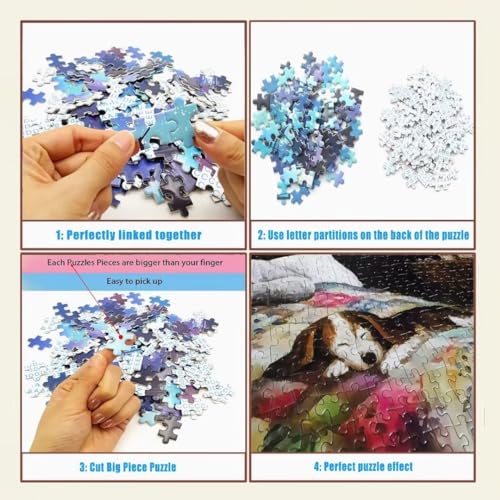 Puzzle para Adultos 1000 Piezas Paisaje Invernal del Pueblo Puzzles para Adultos, Puzzles 1000 Piezas 38 * 26cm