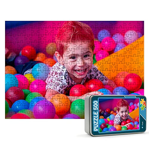 Puzzle Personalizado con Foto | Diferentes tamaños Disponibles (9 a 1000 Piezas) | La mayoría de Piezas Diferentes | Modelo seleccionado: 500 Piezas (48 x 34 cm) - Cartón | con Caja Personalizada