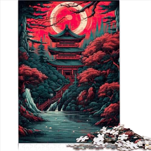 Puzzles para Adultos, Eclipse Solar en Japón, Puzzle Educativo de 1000 Piezas para Niños, Puzzles de Cartón para Adultos, Niños, Juguetes Educativos para Niños, Tamaño (26x38cm)