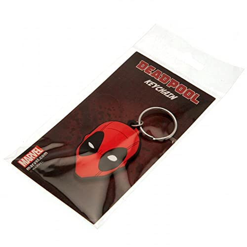 Pyramid International Deadpool Face - Llavero de Goma, 4,5 x 6 cm