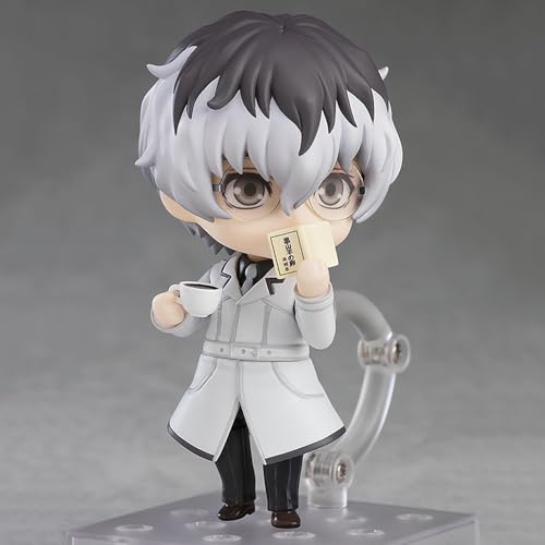 Q Version Of Kaneki Ken & Tokyo Bakuran Half Hers Pop Up Parade - Figura de animé de niño de pelo blanco | Juntas de 10 cm movible PVC puede cambiar la cara de los adornos de juguete | Regalos