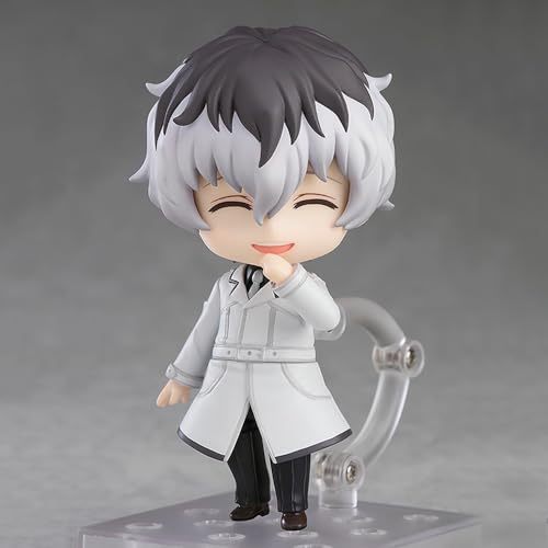 Q Version Of Kaneki Ken & Tokyo Bakuran Half Hers Pop Up Parade - Figura de animé de niño de pelo blanco | Juntas de 10 cm movible PVC puede cambiar la cara de los adornos de juguete | Regalos