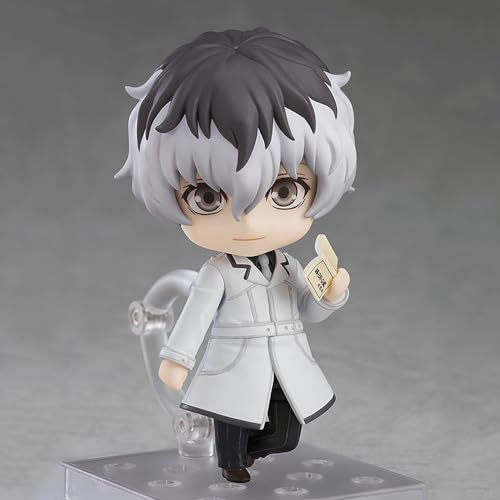 Q Version Of Kaneki Ken & Tokyo Bakuran Half Hers Pop Up Parade - Figura de animé de niño de pelo blanco | Juntas de 10 cm movible PVC puede cambiar la cara de los adornos de juguete | Regalos