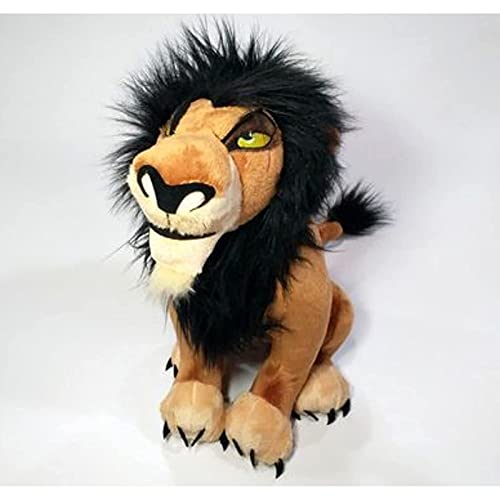 Qarunt Lion King Scar Peluche Juguetes, Peluches Suaves de Dibujos Animados, muñecas de Peluche para niños, para niños, niñas, Chicas, cumpleaños, 36 cm