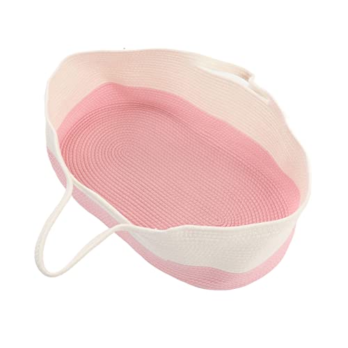 Qcwwy Capazo para bebé, Colchón Impermeable, Cesta para Dormir para bebé, Algodón para Dormitorio (Rosa)