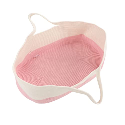 Qcwwy Capazo para bebé, Colchón Impermeable, Cesta para Dormir para bebé, Algodón para Dormitorio (Rosa)